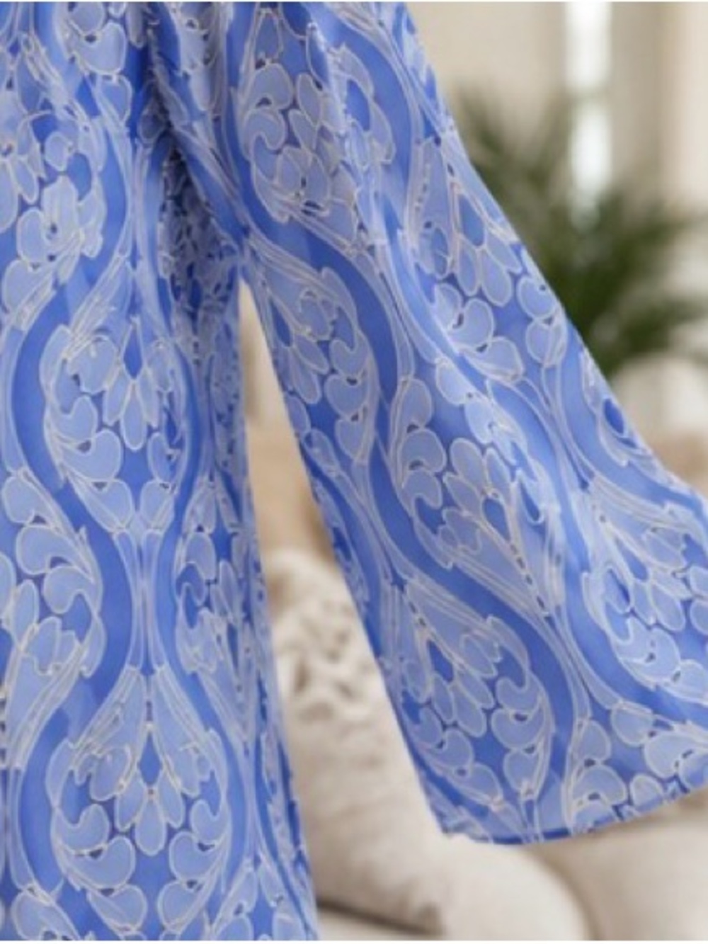 Hyacinth House One Shoulder Blue Resort Midi Dress | Coastal Chic | NWT - Picture 11 of 14